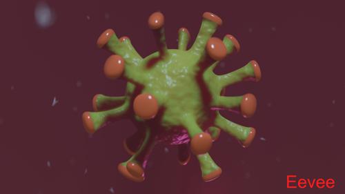 Corona virus - animated with particles preview image